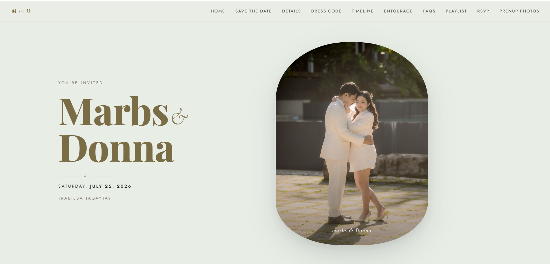 Website For Couple Wedding
